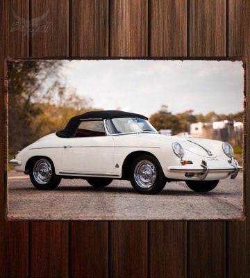 Металлическая табличка Porsche 356B 1600 T-5 Super 90 Roadster